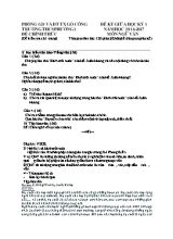Đề kiểm tra giữa học kì I Ngữ văn lớp 7 - Năm học 2016-2017 - Trường THCS Phường 1